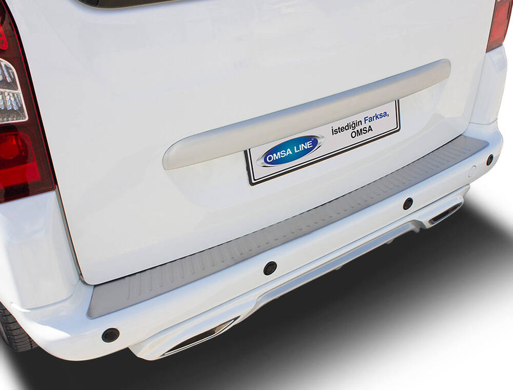 Peugeot Bipper Arka Tampon Eşiği - Krom Taşlı | 2008 ve Sonrası