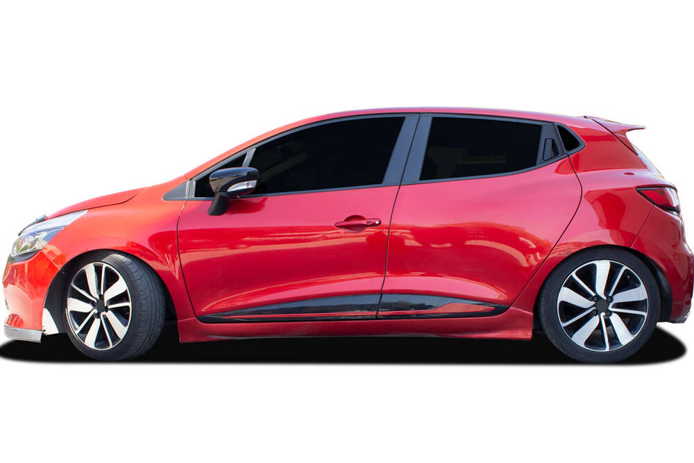 Renault Clio Yan Kapı Çıtası - Krom Kırmızı, Formlu Tip (4 Parça) | 2012-2019 Arası, HB/SW