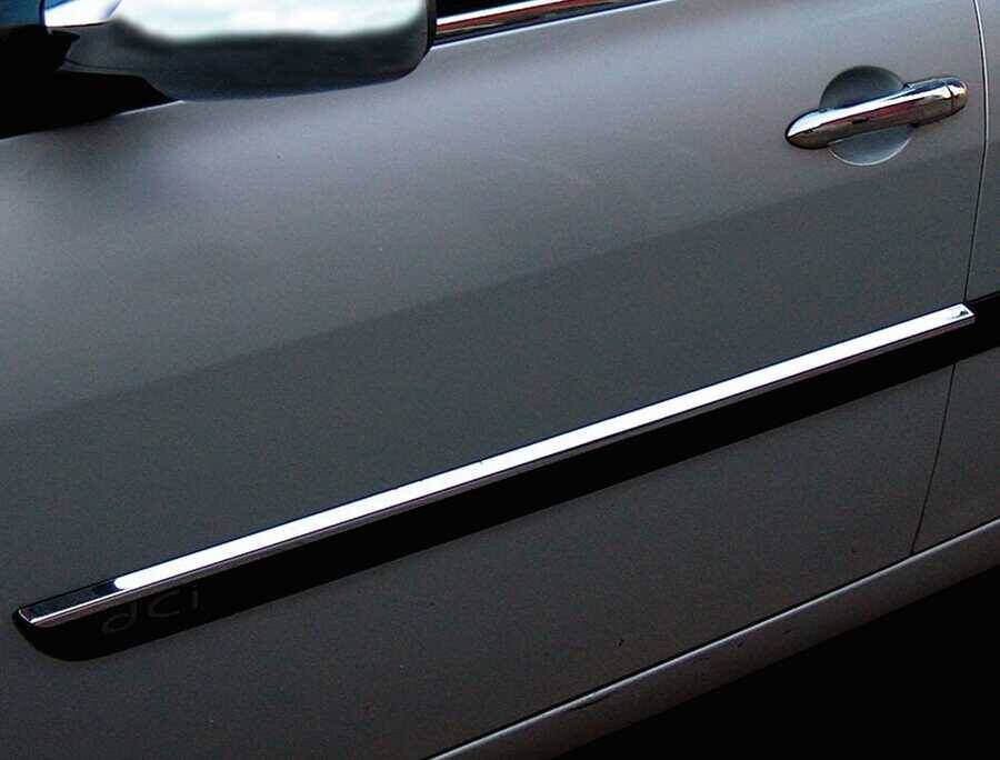 Renault Megane Yan Kapı Çıtası - Krom, Dar Tip (4 Parça) | 2002-2010 Arası, HB/SD