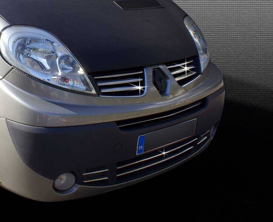 Nissan Primastar Ön Tampon Çıtası - Krom (6 Parça) | 2010-2014 Arası