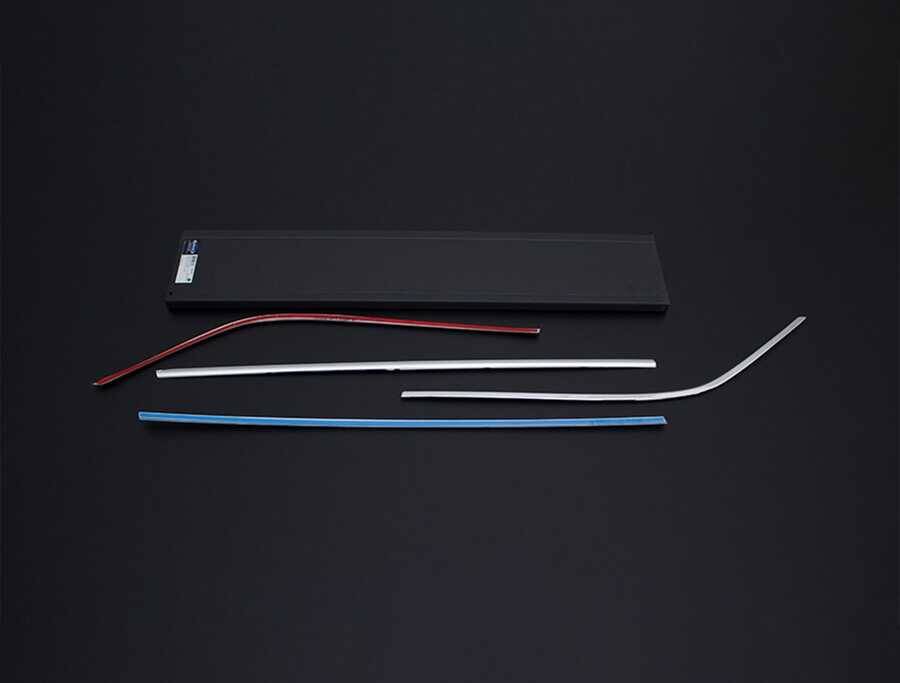 Toyota C-HR Cam Çıtası Alt - Krom (4 Parça) | 2016-2023 Arası