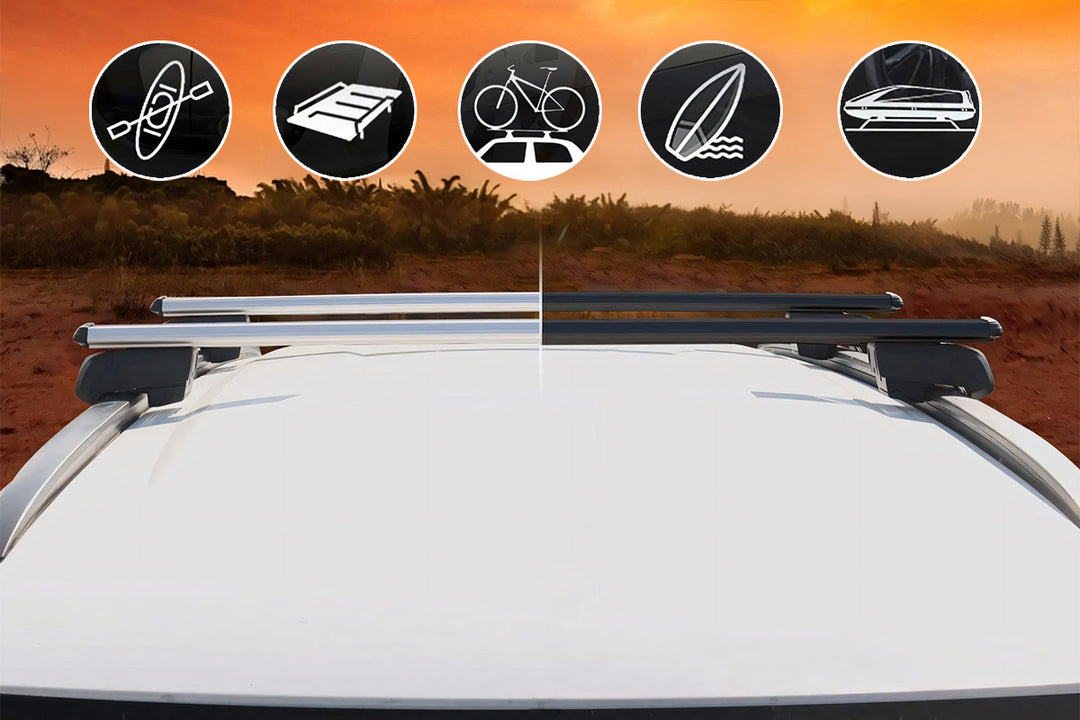 Volvo V90 Ara Atkı Gri- Bold Bar v2 (2 Parça) | 2016 ve Sonrası