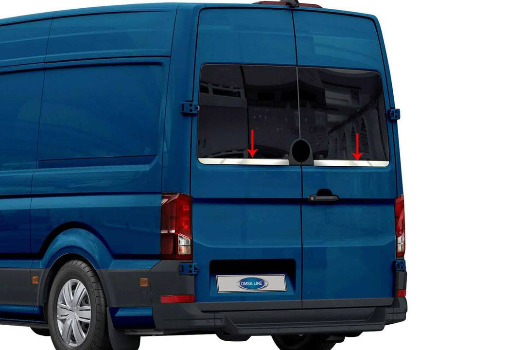 VW Crafter Bagaj Cam Alt Çıtası - Krom, Çift Kapı (2 Parça) | 2017 ve Sonrası