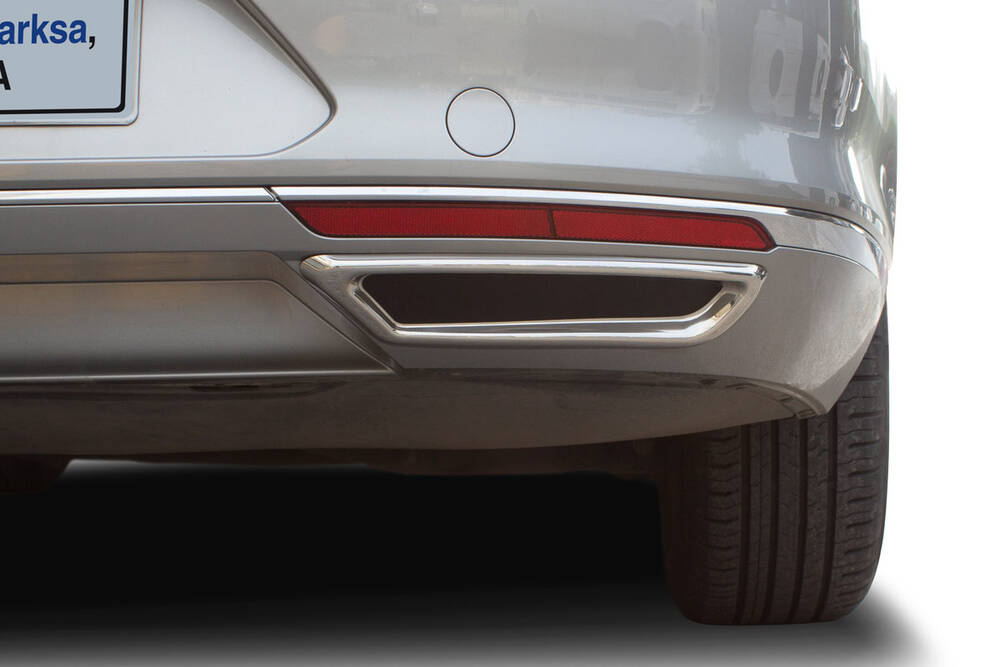 VW Passat B8 Egzos Çerçevesi - Krom, R-Line (2 Parça) | 2015-2019 Arası, SD