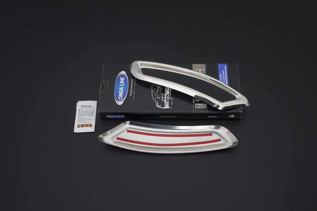 VW Passat B8 Egzos Çerçevesi - Krom, R-Line (2 Parça) | 2015-2019 Arası, SD