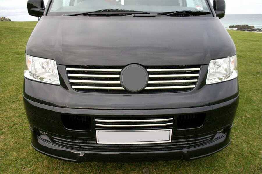 VW Transporter T5 Ön Tampon Çıtası - Krom (2 Parça) | 2003-2010 Arası