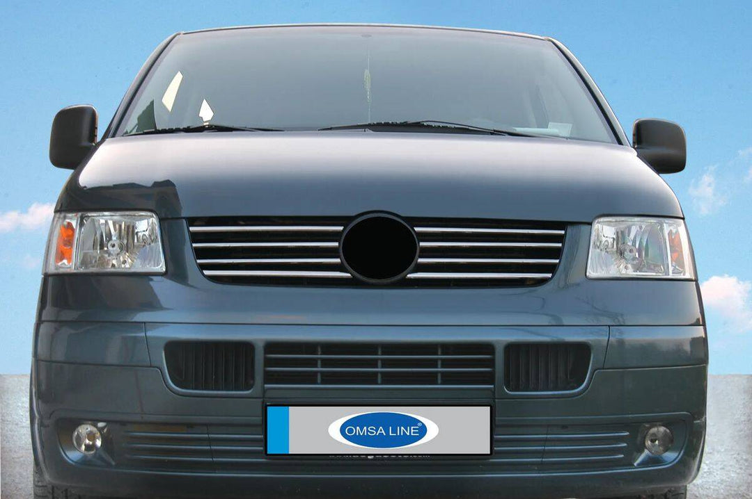 VW Transporter T5 Ön Panjur - Krom, Deco Model (8 Parça) | 2003-2010 Arası