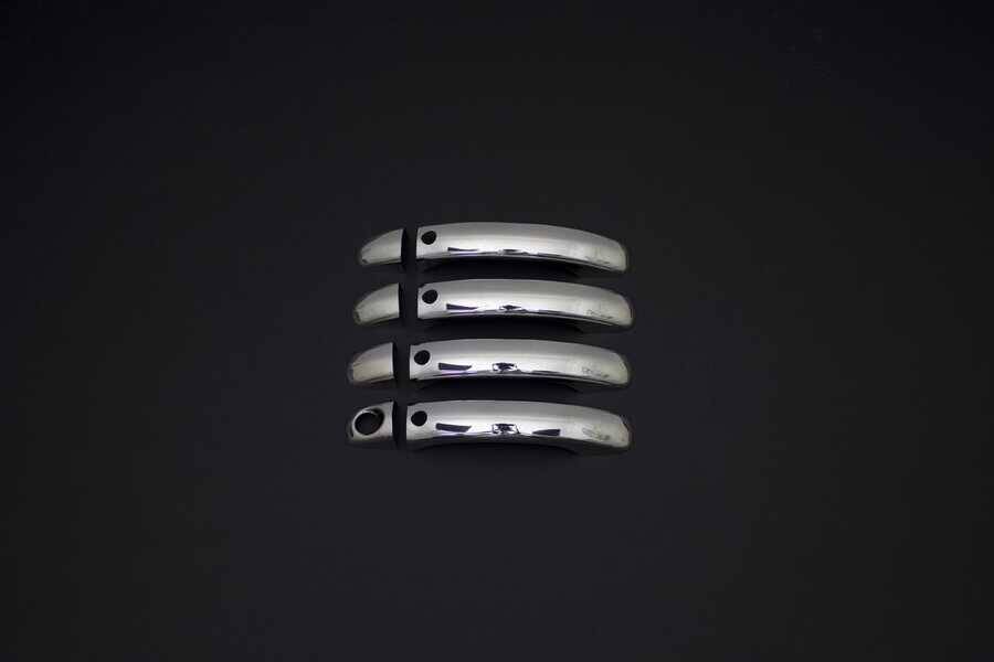 VW Touareg Kapı Kolu - Krom, 4 Kapı, Sensör Delikli (8 Parça) | 2008-2010 Arası